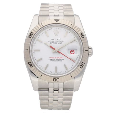 rolex turn o graph white